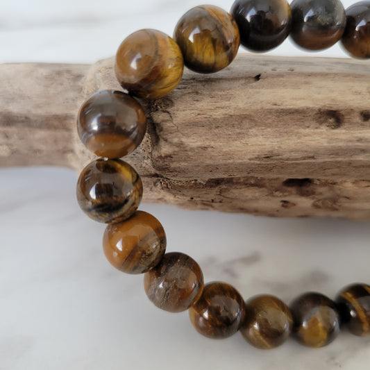 MENS 10MM TIGERS EYE